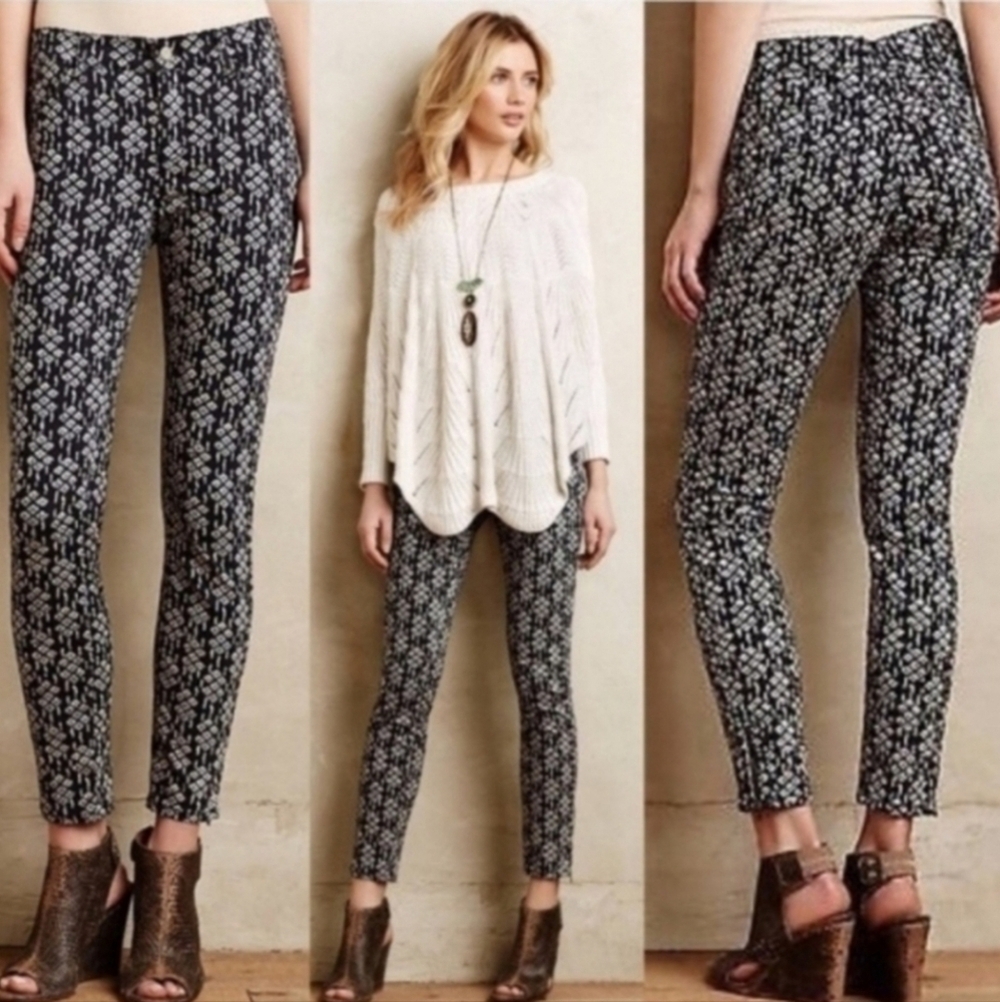 Anthropologie Pilcro Serif Sateen Skinny pants 29